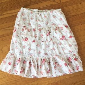 Host Pick - White floral Abercrombie & Fitch skirt